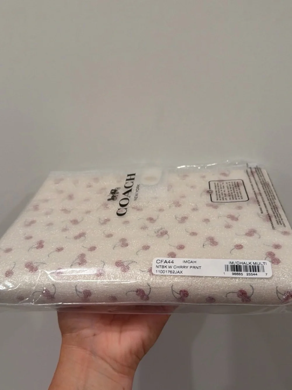 🍒Coach~Notebook with cherry print